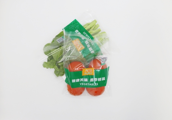 Punch Hole Breathable OPP Packaging Bag For Cellophane Fresh Vegetables