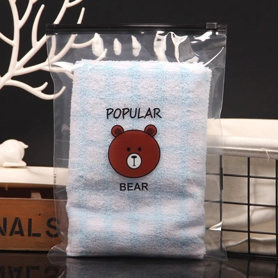 Sealing Handle Offset printing Clear Ziplock Bags With Customized Thickness