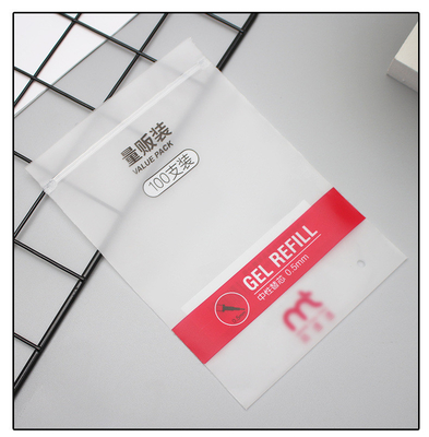 Sealing Handle Offset printing Clear Ziplock Bags With Customized Thickness