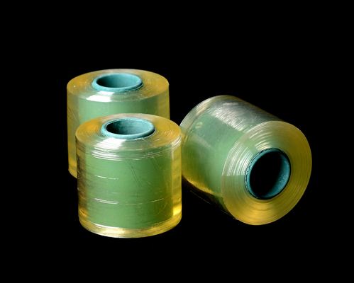 PVC Blue Cling Film Wrapper 130mic Thickness Super Clear 50mm Width OD 65mm