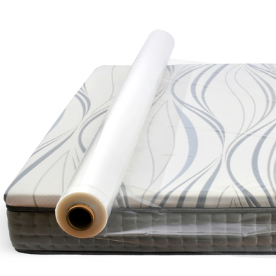 Clear Transparent PE Film Roll Packaging Smooth Soft 100kg For Mattress Wrapping
