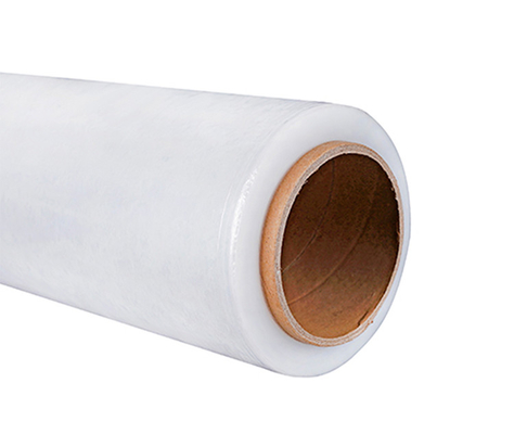 20 Mic Transparent Wrap Stretch Film Roll Lldpe 52MPa Tensile For Luggage Packing