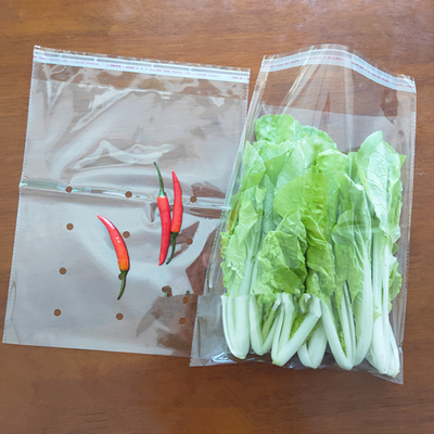 Reusable Clear Ziplock OPP Packaging Bag Plastic For Frozen Lettuce