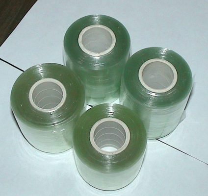 PVC Blue Cling Film Wrapper 130mic Thickness Super Clear 50mm Width OD 65mm