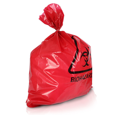 Medic Red Autoclavable Biohazard Bag Biodegradable Customized For Waste