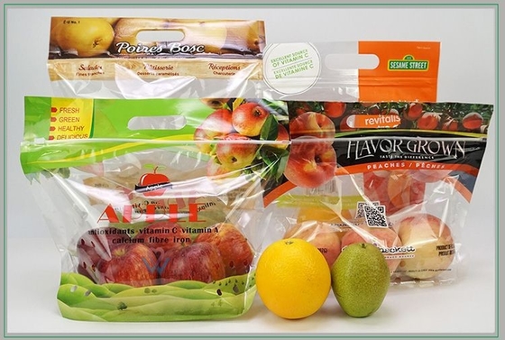 Anti Fog Fruit Protection OPP Packaging Bag With Slider Zipper Handle