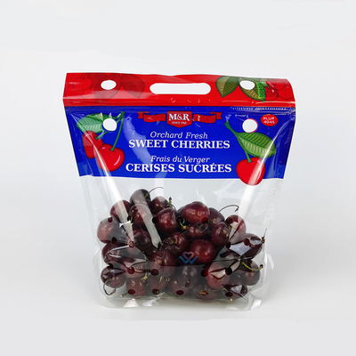 Anti Fog Fruit Protection OPP Packaging Bag With Slider Zipper Handle