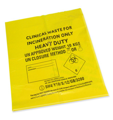 Medical Waste Autoclavable Biohazard Yellow Bag HDPE LDPE Gravure Printing